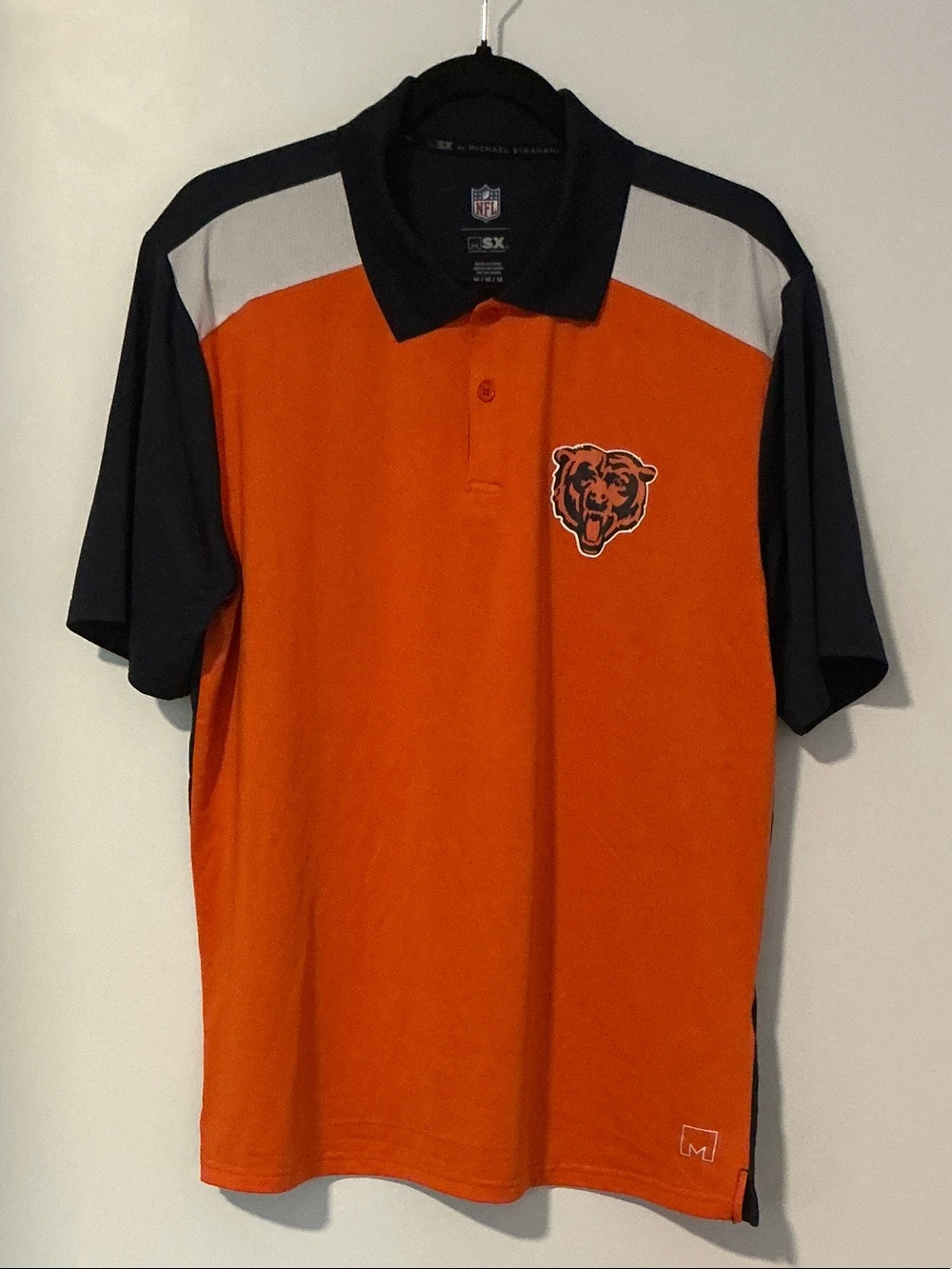 Men's Orange and Black Chicago Bears NFL Polo
